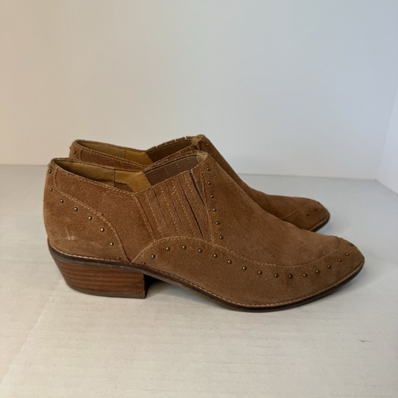 Crown‎ Vintage Women's Boots Bootie size 9 M Kavita Western Shoe Studded Brown - Picture 2 of 9